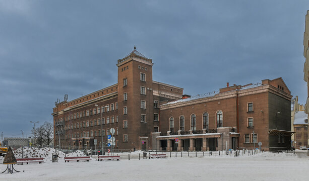 Riga Technical University Historic Main Building at 1 Kalku Street in Old Town Riga, Latvia