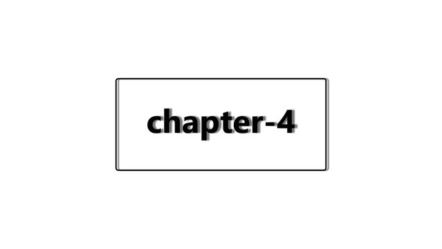 A simple rectangular label with a thin black border containing the bold black text chapter-4 centered on a clean white background surface