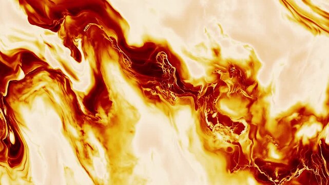 Abstract animation of flowing lava. Video of a lava flow. Flow of molten, hot, liquid rock. Animation of flowing magma.