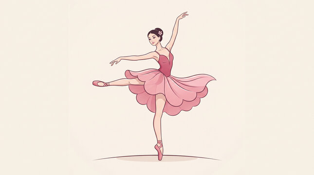 vector illustration of a ballerina