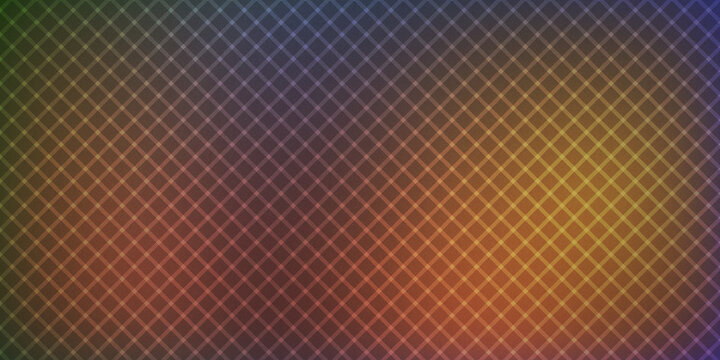 Diamond grid pattern overlay on abstract gradient background.