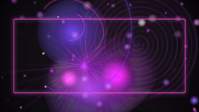 Cosmic abstract background with purple glow