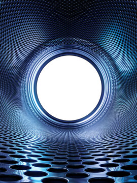 Macro Tunnel View Into Washing Machine Drum