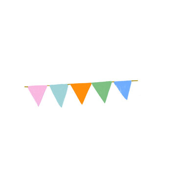 origami paper plane colorfull with brithday party