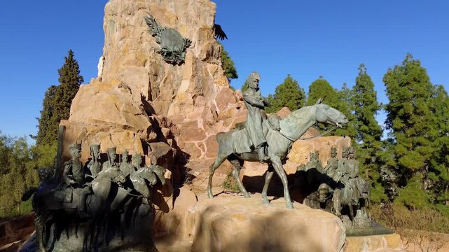 Monument in Cerro de la Gloria (Glory Hill) in Mendoza, Argentina