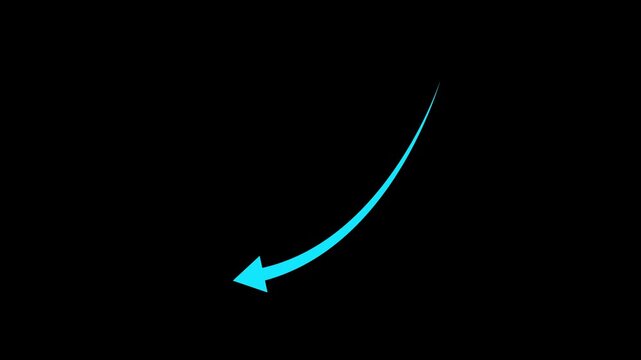 Financial Business Chart with Stock Market Down Arrow and Economic Crisis Animation video.