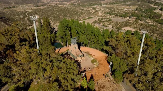 Monument in Cerro de la Gloria (Glory Hill) in Mendoza, Argentina
