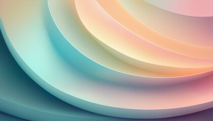 Fototapeta premium Soft Pastel Gradient Background With Smooth Circular Shapes