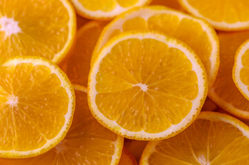 Fototapeta premium Vibrant orange slices arranged beautifully in a refreshing display of summer harvest