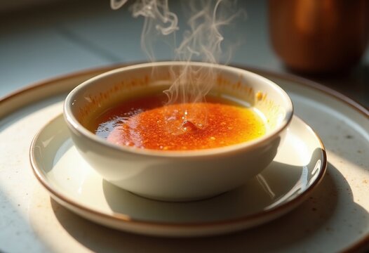 Caramelized Sugar Crust Ramekin Delicate Brulee Elegant Dessert Temptation Creamy Sweet Indulgence