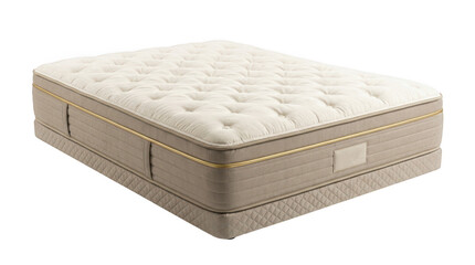 Obraz premium Comfortable luxury mattress isolated on transparent background