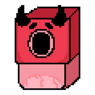 Red ghost pencil sharpener halloween monster pixel art