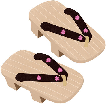 japanese geta illustration