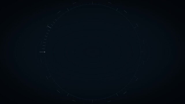 Minimalist digital radar sweep and HUD circle interface on dark background