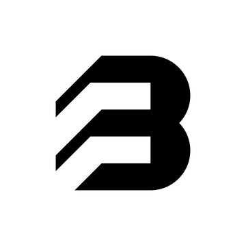 Letter B logo. Icon design. Template elements. Geometric abstract logos