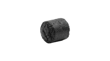Fototapeta premium Charcoal briquette on black background for cooking and bbq concepts