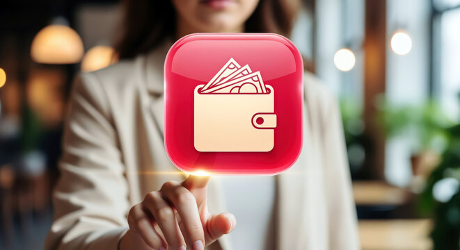 Shopping wallet icon packed before the sales, spree emblem spent on treats and daily deals, checkout lines and happy purchases welcomed by store promotions and consumer budget publications