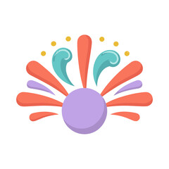 Fototapeta premium Abstract colorful explosion shape
