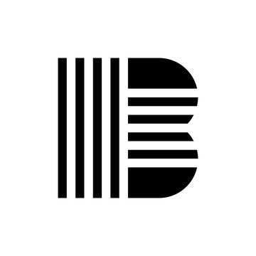 Letter B logo. Icon design. Template elements. Geometric abstract logos