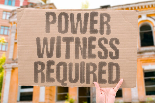 "Power Witness Required" A qualified person must be present for signing. LEGAL. SIGNATURE. WITNESS. QUALIFIED. AUTHORITY.