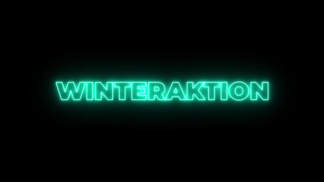 text animation title WINTERAKTION transparent background. Winteraktion. Logo Intro.4k motion graphics video