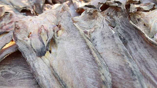 Korea Tongyeong Chudo island dried snailfish drying ocean coast seafood marine product 통영 추도 섬마을 물메기 미역어 꼼치 물곰 물텀벙 물잠뱅이 어업 통발 고기잡이 생선손질 말리기 건어물 덕장 해풍 건조 바닷가 어촌 수산물 반건조 생선 수산업 식재료