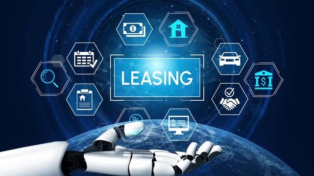 Futuristic Robotic Hand Interacting with Digital Leasing Icons in a Virtual Space Representing Modern Technology and Financial Services. Entropy.