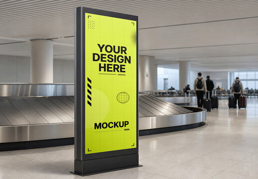 Baggage Claim Carousel Mockup