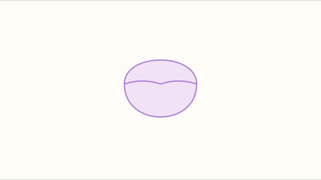 Minimalist animated mouth talking for digital communication and chatbots animation 4k speaking