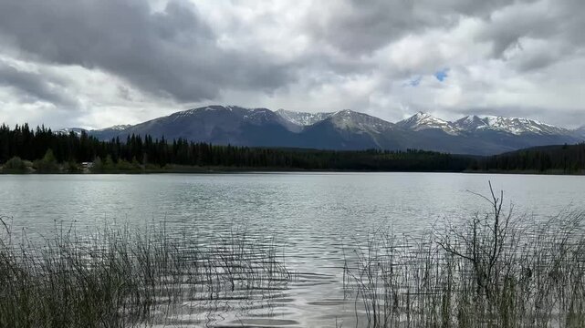 Edith Lake and the Colin Range in Jasper National Park