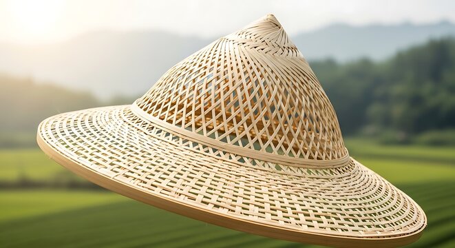 straw hat on the beach