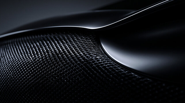 Sleek Dark Audio Speaker Detail with Woven Texture