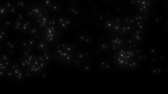 Constellation patterns glow softly against the infinite black void of the silent midnight outer space.