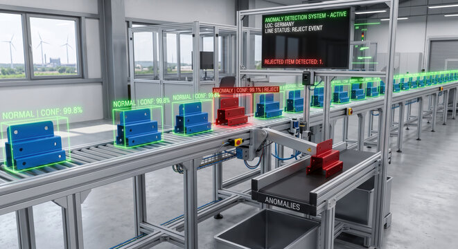 Assembly line WIP check; computer vision inspection for presence/absence, torque mark, traceability.