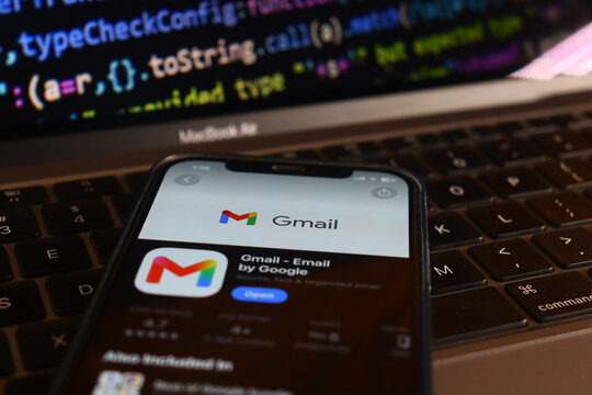 Gmail App official mobile electronic mail client and digital communication platform corporate brand identity. This software provides secure message management tools for global users.