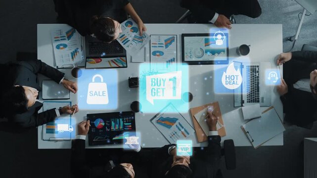 Sale and promotion icons with hot deal, discount tag, shopping bag, limited offer, coupon, VIP card, buy one get one, online shopping, and special event sale. Funnel