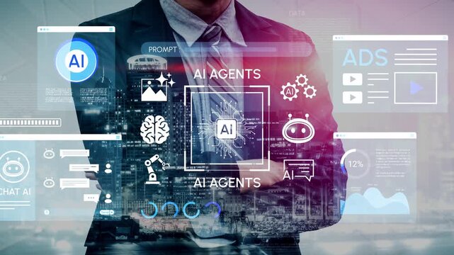Business Professional Using Artificial Intelligence Technology with Digital Overlays of Data Analytics and AI Concepts in Urban Setting. Entropy.