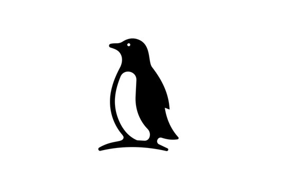 Minimal Penguin Silhouette Icon