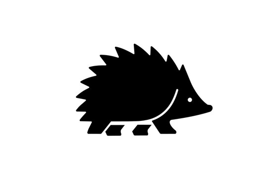 Minimal Hedgehog Silhouette Icon