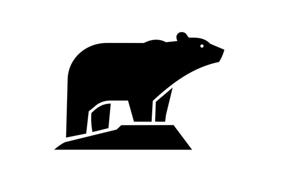 Minimal Bear Silhouette Icon