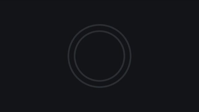 Minimalist loading spinner animation with glowing cyan circular progress bar on dark 4k background