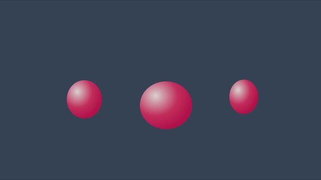 Abstract floating pink spheres motion 4k background, with smooth 3, d animation