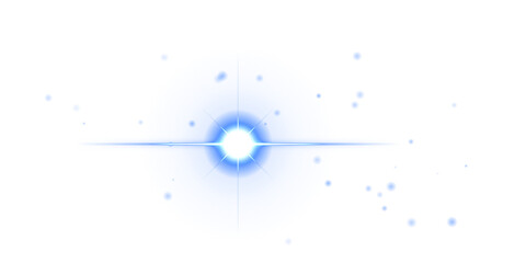 A bright blue glowing planet with a flat ring system and scattered small circular particles on a solid black background space © Defendar13