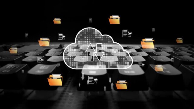 Cloud computing, cloud strategy, and cloud technology transforming digital infrastructure with scalable services, secure data storage, and cloud-based digital business solutions. Muxer