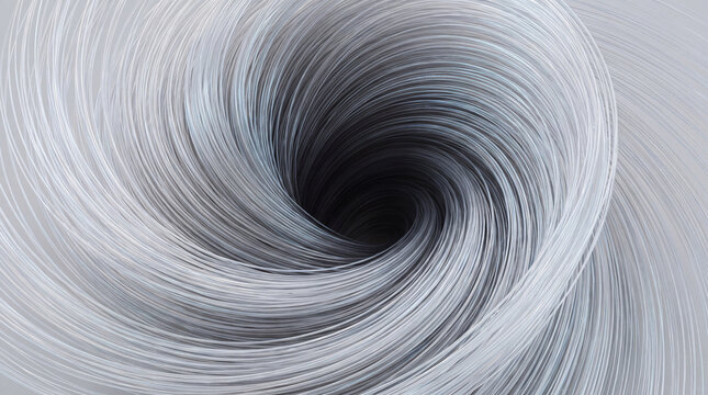Spiraling 3D wire vortex forming a dark tunnel