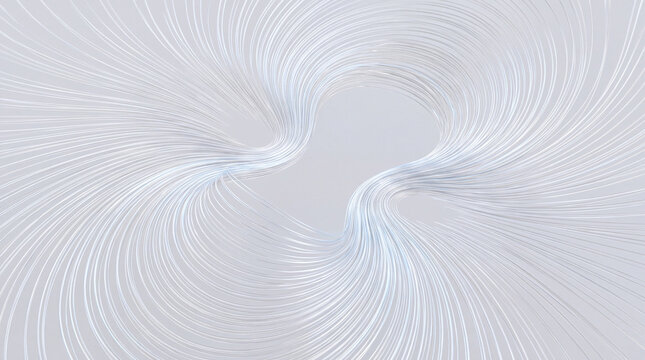 Symmetric 3D wire swirl forming a twisting vortex