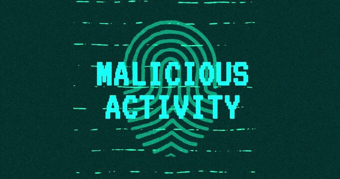 Malicious Activity - technology cybersecurity concept Minimalist Glitch Effect
