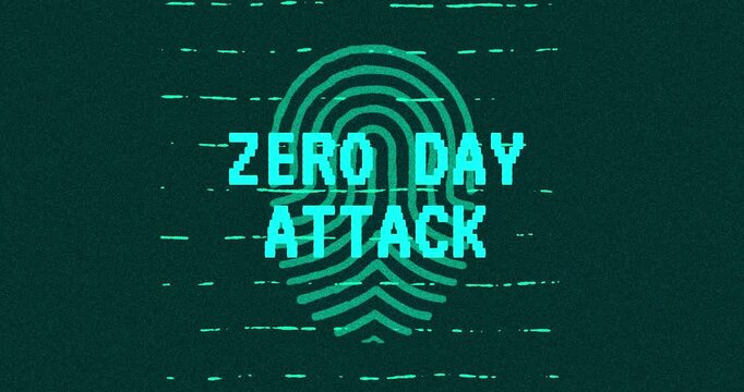 Zero Day Attack - technology cybersecurity concept Minimalist Glitch Effect
