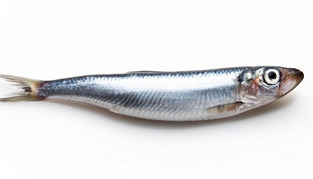 Whole Fresh Anchovy Isolated On White Background Hamsi