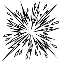 Fototapeta premium Comic book style explosion effect ink drops
